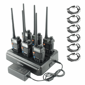 PACK DE 6 RADIOS BAOFENG UV-5R CON CARGADOR MÚLTIPLE