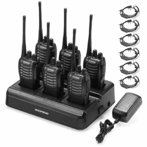 PACK X6 WALKIE TALKIE BF-888S CON BASE CARGA RÁPIDA