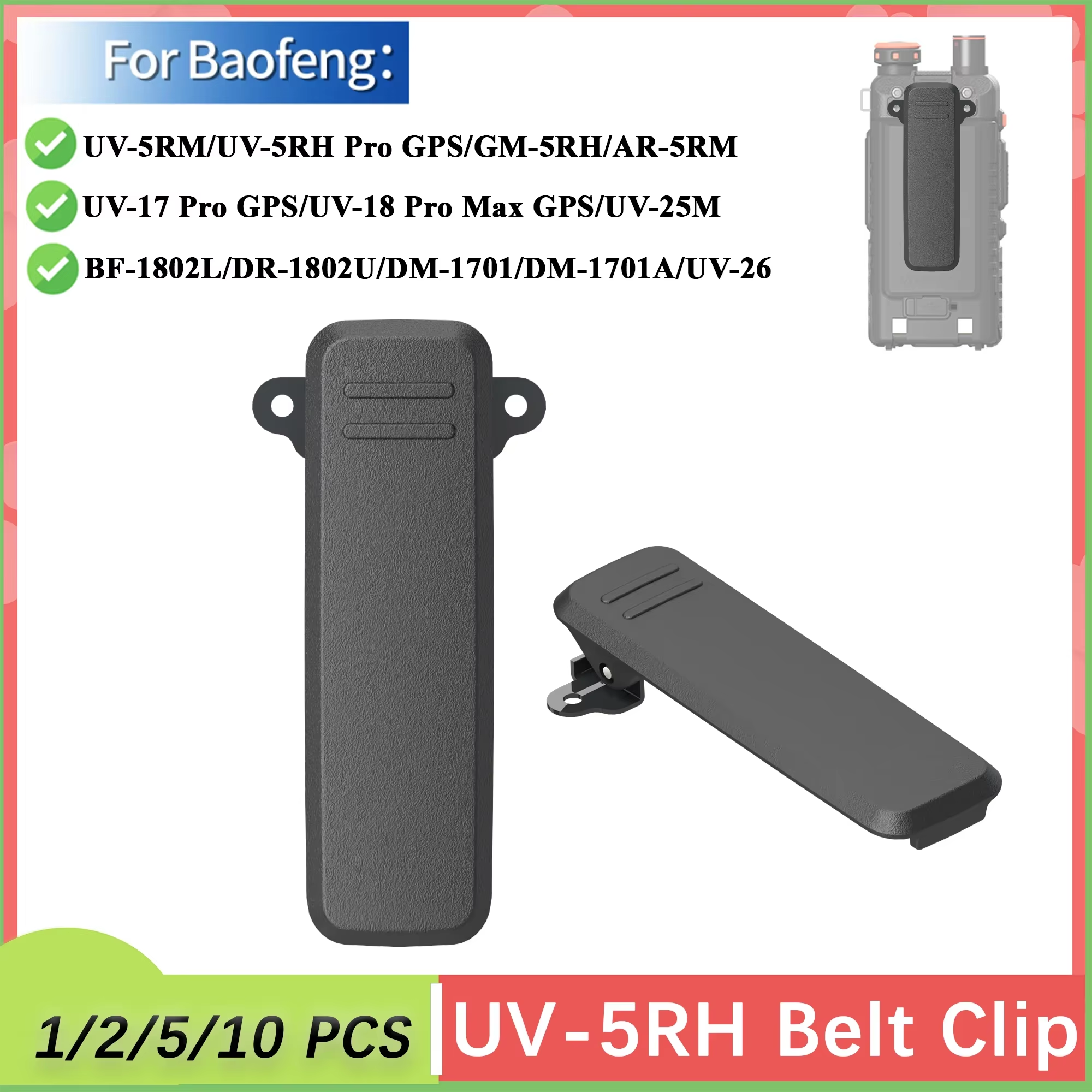 CLIP DE CUELGUE BAOFENG UV21-UV5RH-UV17 U OTROS - Imagen 4