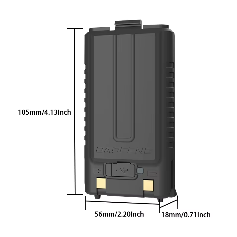BATERÍA PARA BAOFENG UV-5RH U OTROS TIPO C - Imagen 3